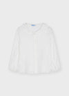 Blusa Vestir Corazones Estrellas Beige Plata Niña Mayoral M4172 MAYORAL