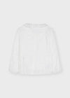 Blusa Vestir Corazones Estrellas Beige Plata Niña Mayoral M4172 MAYORAL