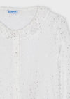 Blusa Vestir Corazones Estrellas Beige Plata Niña Mayoral M4172 MAYORAL