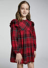 Vestido Cuadros Rojo Niña Junior Mayoral M7920 MAYORAL