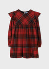 Vestido Cuadros Rojo Niña Junior Mayoral M7920 MAYORAL