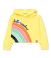 SUDADERA FELPA CON GORRO AMARILLA NIÑA BOBOLI