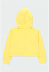 SUDADERA FELPA CON GORRO AMARILLA NIÑA BOBOLI