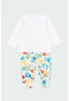 PACK 3 PIEZAS PANTALON CON PIE PLAYERA M/L Y GORRO CON CAJA DE REGALO BEBE BOBOLI Boboli