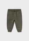 PANTALON PUNTO CUADROS JOGGER VERDE CAZA CINTURA AJUSTABLE MAYORAL M2528 MAYORAL