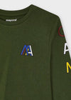 PLAYERA M/L LETRAS VERDE CAZA NIÑO MAYORAL M4075 MAYORAL