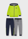 Pants 2 Pantalones Sudadera Cierre Con Gorro Verde Niño Mayoral M4828 MAYORAL