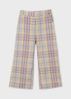 Pantalon Al Tobillo Cropped Vanguardia Cuadros Lila Niña Junior Mayoral M7564 MAYORAL