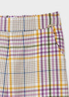 Pantalon Al Tobillo Cropped Vanguardia Cuadros Lila Niña Junior Mayoral M7564 MAYORAL