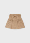 Falda Short Moda Tela Piel De Durazno Camel Niña Juniormayoral M7907 MAYORAL