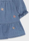 Vestido Mezclilla Suave Bordado Estrella Bebe Niña Mayoral M2822 MAYORAL