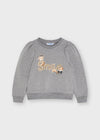 Sudadera Letras Lentejuela Acero Niña Vig Mayoral M4429 MAYORAL