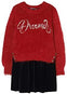 Vestido Tejido Combinado Rojo Mayoral M7912