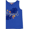 Blusa Punto Tropical Azul Rey Niña Boboli Boboli