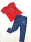 Conjunto Blusa M/C Legging Azul Niña Mayoral