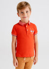 Polo M/C Bordado Stretch Rojo Niño Mayoral M3105 MAYORAL