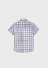 Camisa M/C Cuadros Lino Azul Niño Mayoral M3115 MAYORAL