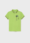 Polo M/C Print Verde Limon Niño Junior Mayoral M6103 MAYORAL