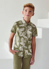 Camisa M/C Estampada Hojas Junior Niño Mayoral M6113 MAYORAL