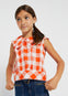Blusa Cuadros Naranja Junior Niña Mayoral M6125