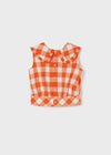 Blusa Cuadros Naranja Junior Niña Mayoral M6125 MAYORAL