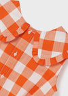 Blusa Cuadros Naranja Junior Niña Mayoral M6125 MAYORAL