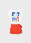 Conjunto Short Algodon Rojo Junior Niña Mayoral M6232 MAYORAL