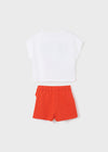 Conjunto Short Algodon Rojo Junior Niña Mayoral M6232 MAYORAL