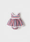 Vestido Rayas Lino Rojo Bebe Niña Mayoral M1847