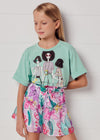 Blusa M/C Niñas Aguamarina Junior Niña Mayoral M6022 MAYORAL