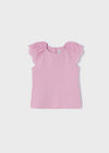 Blusa S/M Bordados Lila Niña Mayoral M3052 MAYORAL