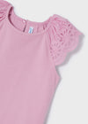 Blusa S/M Bordados Lila Niña Mayoral M3052 MAYORAL