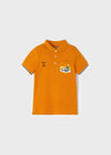 Polo M/C Bolsillo Print Naranja Niño Mayoral M3104 MAYORAL