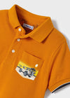 Polo M/C Bolsillo Print Naranja Niño Mayoral M3104 MAYORAL