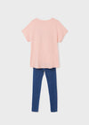 Conjunto Leggings Mezclilla Algodon Rosa Pastel Junior Niña Mayoral M6742 MAYORAL