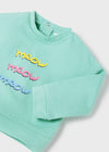 Sudadera Bolso Gato Aguamarina Bebe Niña Mayoral M1492 MAYORAL