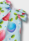 Vestido Lino Estampado Turquesa Bebe Niña Mayoral M1914 MAYORAL