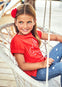 Blusa M/C Embossed Rojo Niña Mayoral M3044