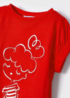 Blusa M/C Embossed Roja Niña Mayoral M3044 MAYORAL