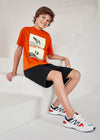 Playera M/C "Follow Sun" Naranja Junior Niño Mayoral M6017 MAYORAL