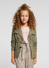 Sobrecamisa Lino Verde Militar Junior Niña Mayoral M6120 MAYORAL