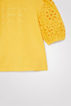 Blusa M/C Manga Bordada Amarillo Mango Desigual Niña DESIGUAL