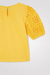 Blusa M/C Manga Bordada Amarillo Mango Desigual Niña DESIGUAL