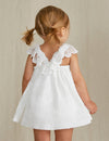 Vestido Bordado Topos Blanco Abelylula M5003 Abel y Lula