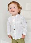 Camisa M/L Lino Cuello Mao Rayas Bebe Niño Mayoral M1116 Mayoral