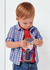 Camisa M/L Cuadros Lino Azul Bebe Niño Mayoral M1119 Mayoral