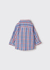 Camisa M/L Cuadros Lino Azul Bebe Niño Mayoral M1119 Mayoral
