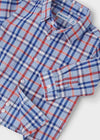 Camisa M/L Cuadros Lino Azul Bebe Niño Mayoral M1119 Mayoral