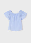 Blusa Rayas Vestir Azul Junior Niña Mayoral M6129 Mayoral