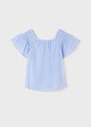 Blusa Rayas Vestir Azul Junior Niña Mayoral M6129 Mayoral